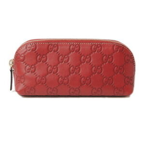 Gucci Cosmetic Pouch Guccissima GG Rouge Red